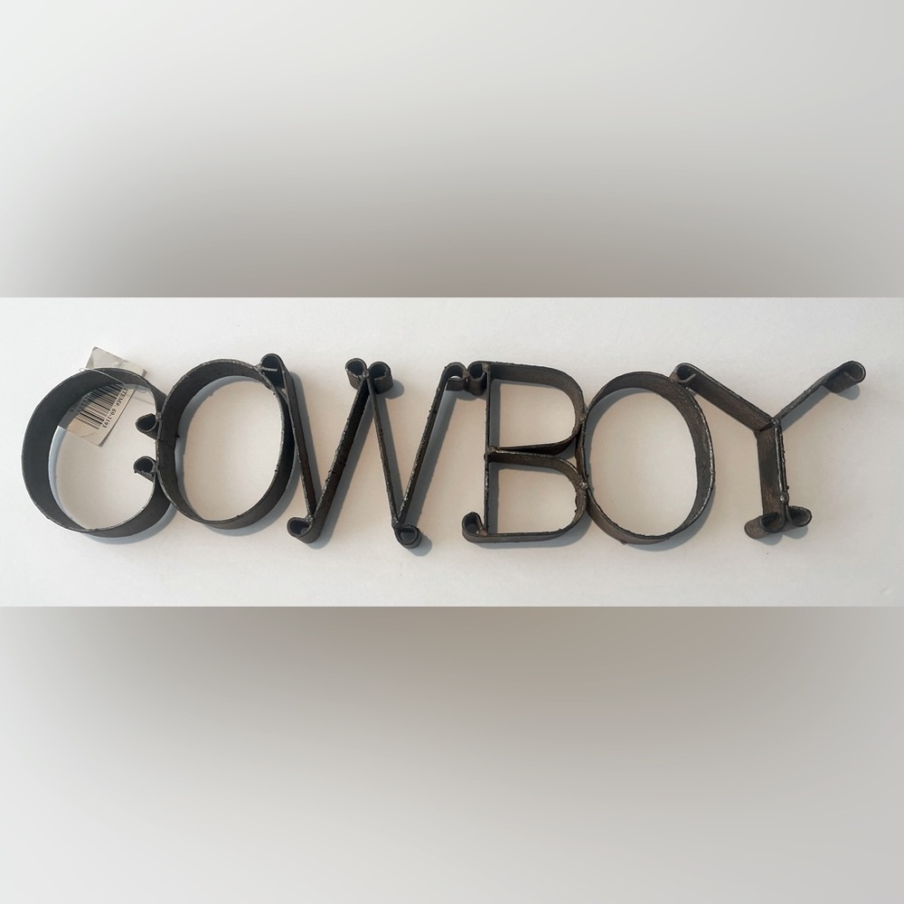 Western Cowboy (word) Metal Word Art NWT